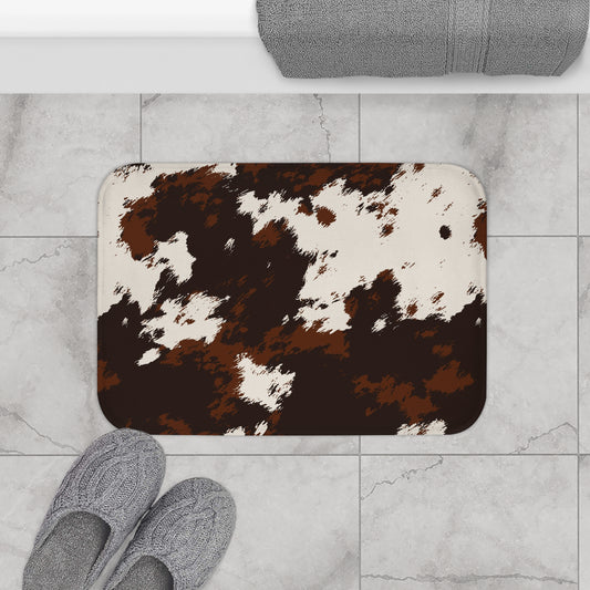 Cow Print Bath Mat - Rustic Home Decor