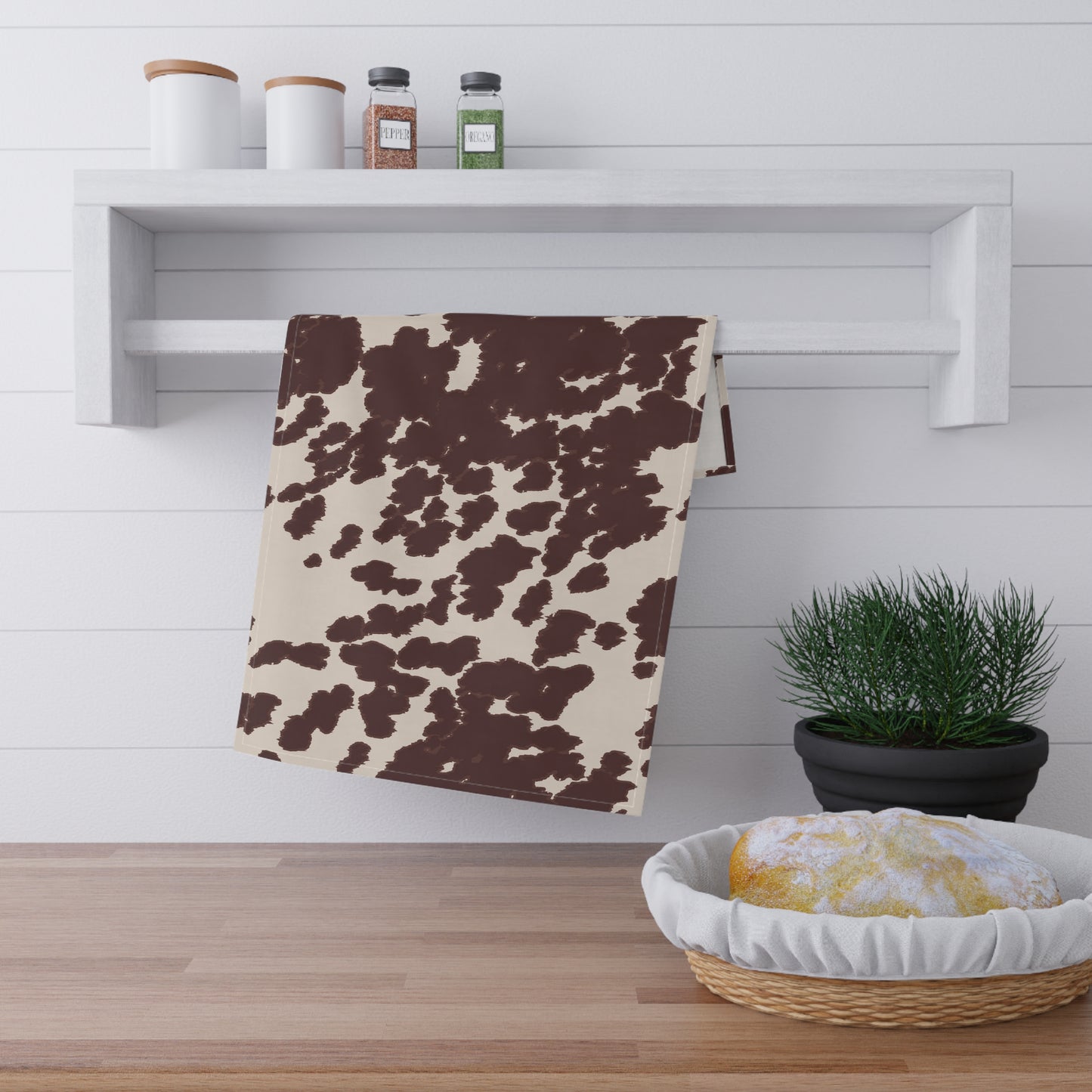 Cow Print Tea Towels, Rustic Kitchen Decor, Farmhouse Style, Gifts for Her, Country Home Essentials