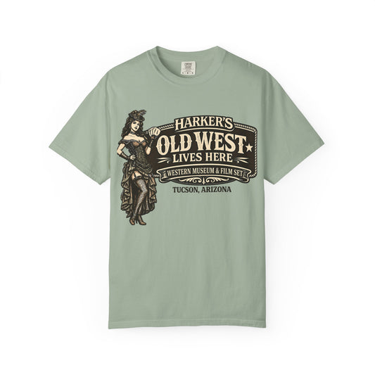 Harker's Old West Saloon T-Shirt —  Old West Lives Here” Vintage Tee