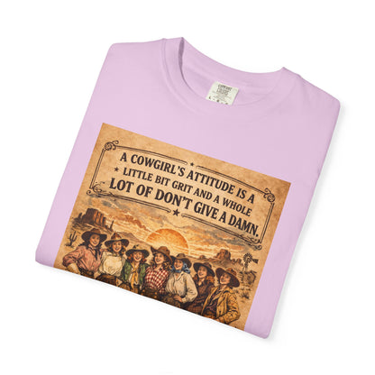 Cowgirl Attitude Graphic T-Shirt — "Welcome to the West" Vintage Western Tee