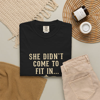 She Came to Stir Up Dust T‑Shirt — Western Inspirational Graphic Tee