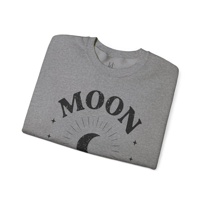 Moon Tribe Crewneck Sweatshirt – Crescent Moon Graphic Cozy Pullover