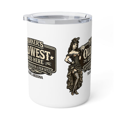 Harker's Saloon Girl 10oz Insulated Mug – Vintage Old West Travel Cup