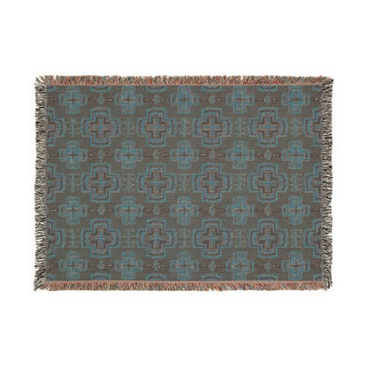 Southwestern Woven Blanket – Geometric Tribal Throw for Cozy Living Room or Cabin