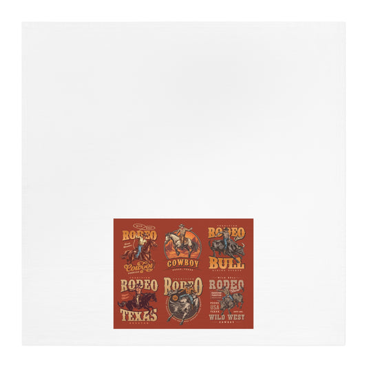 Vintage Rodeo Tea Towel - Western Decor for Cowgirl and Cowboy Enthusiasts
