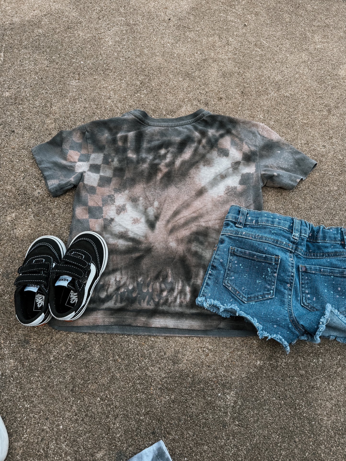 Upcycled By Katie: AC/DC High Voltage Tee – Hand-Bleached One-of-a-Kind (Kids S 6/6X) Shirt – Graphic Tee