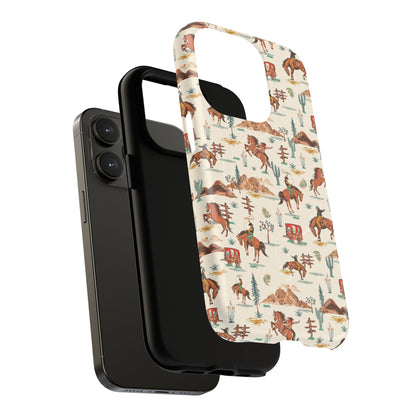 Western Cowboy Pattern Tough Magnetic Phone Case