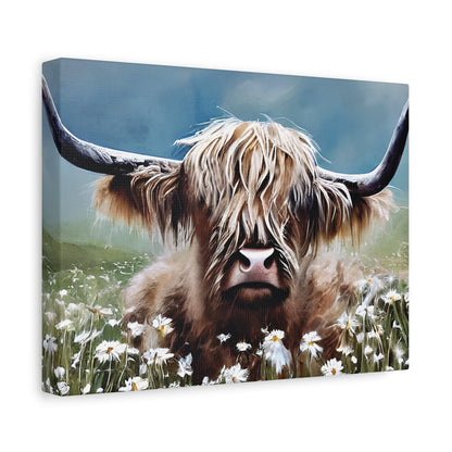 Highland Cow Decor Canvas Wall Art