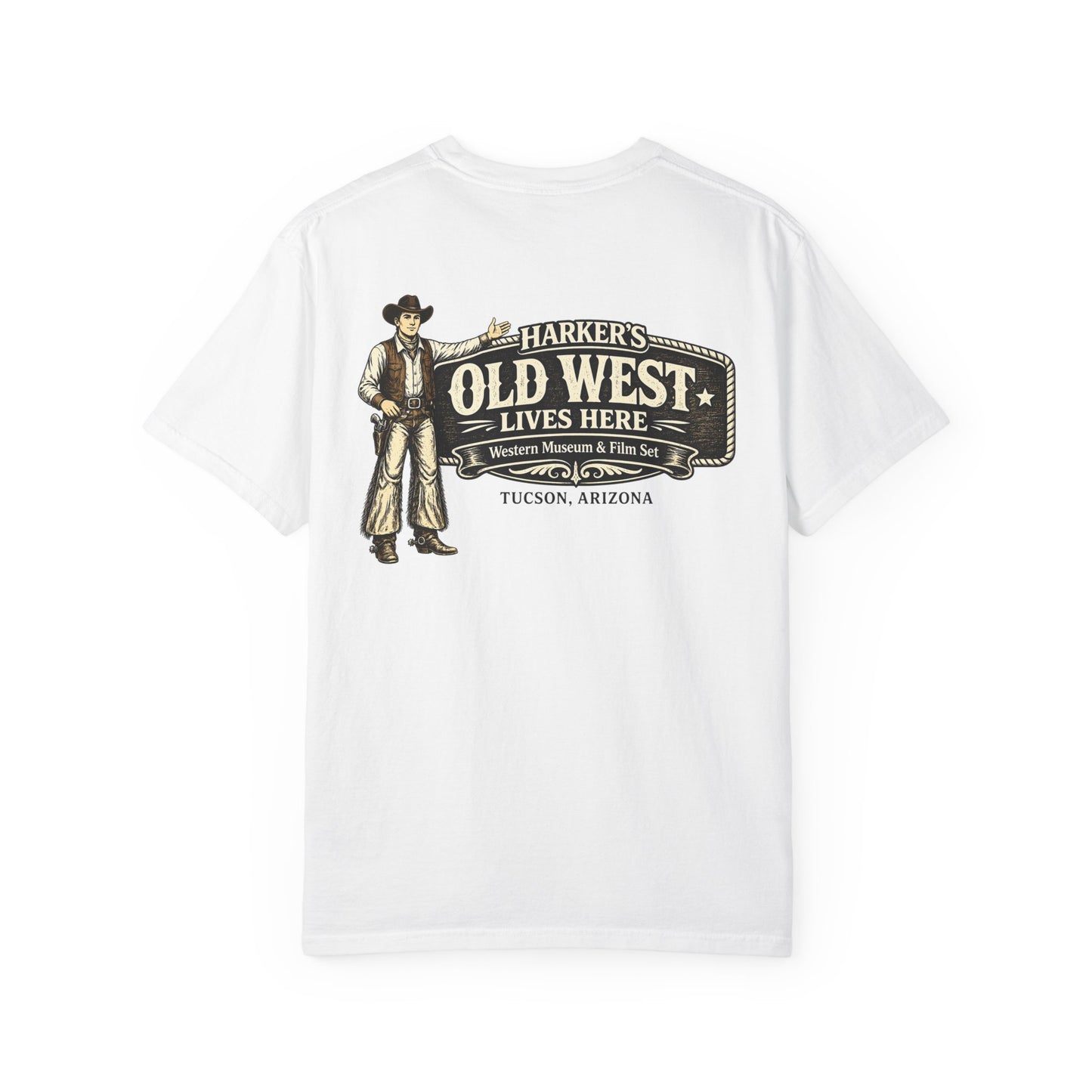 Harker's Old West Lives Here Unisex T-Shirt — Harker’s Tucson Vintage Western Tee