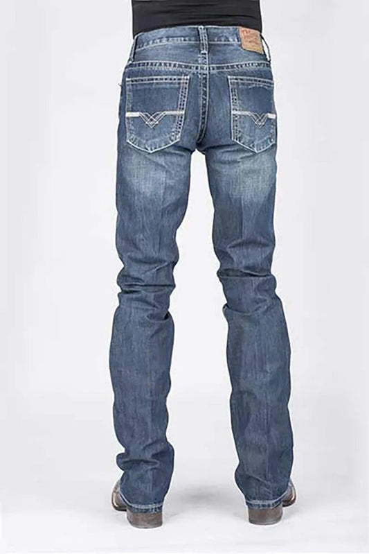 Stetson 1014 Rocks Fit with V Pocket - Men's Bootcut Jeans