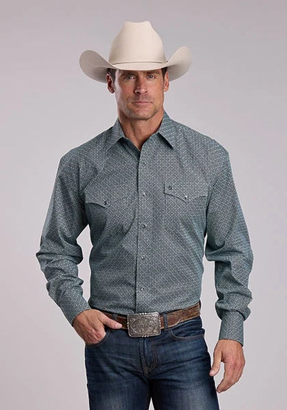 Stetson 2867 Forest Mosaic (Green) - Men's Western Shirt