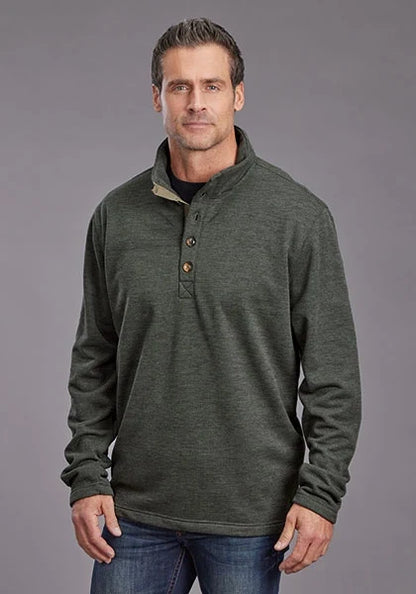 Stetson 2328 Honeycomb Bonded (Olive) - Men's Knit Sweater