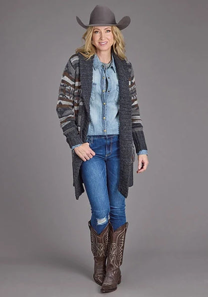 Stetson 2266 Indigo Aztec (Grey) - Women's Sweater