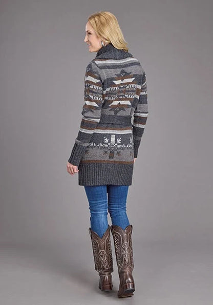 Stetson 2266 Indigo Aztec (Grey) - Women's Sweater