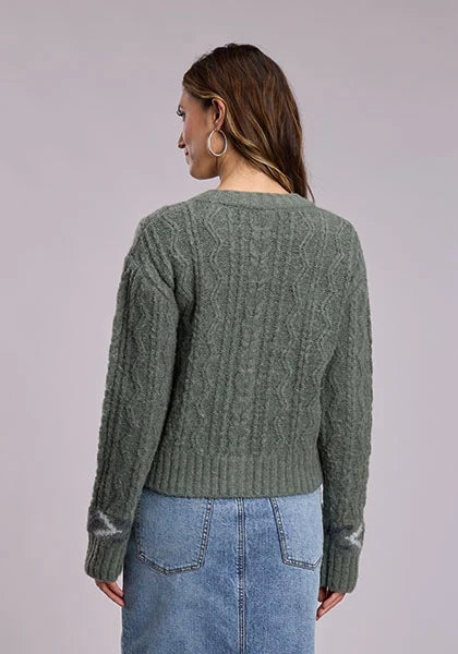 Stetson 3188 Aztec Cable (Green) - Women's Wool Sweater