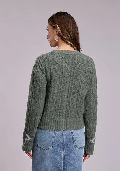 Stetson 3188 Aztec Cable (Green) - Women's Wool Sweater