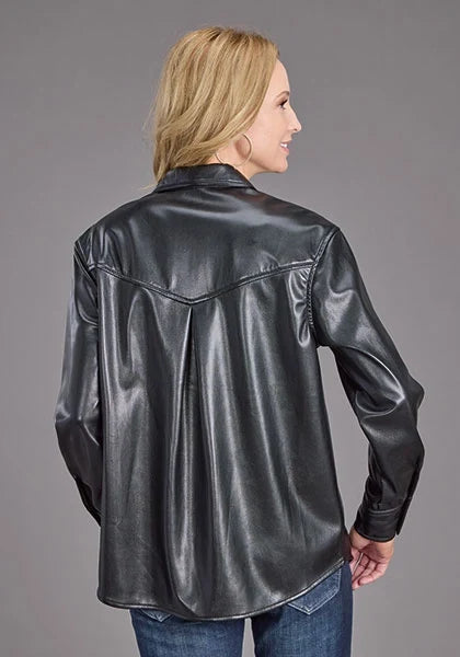 Stetson Oversized Leather (Black) - Women's Button Up Shirt