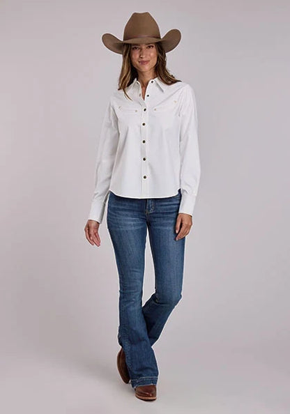Stetson Loose Denim (White) - Women's Western Shirt