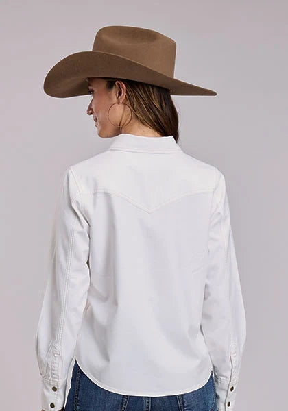 Stetson Loose Denim (White) - Women's Western Shirt