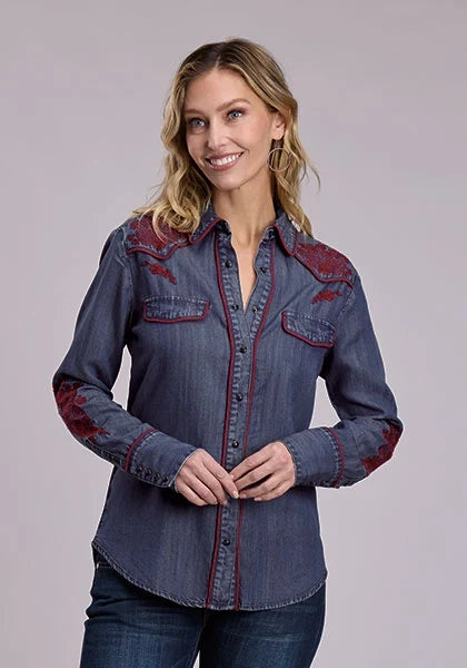 Stetson Cactus Wine (Blue) - Women's Western Shirt