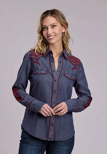 Stetson Cactus Wine (Blue) - Women's Western Shirt