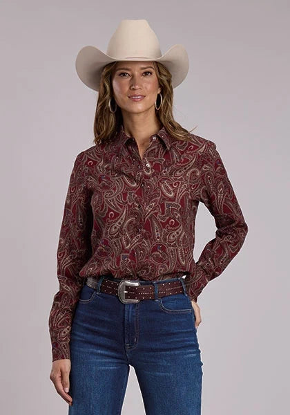 Stetson 3294 Rodeo Paisley (Wine) - Women's Western Shirt