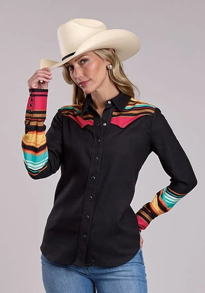 Stetson 2912 Striped Border (Multi) - Women's Western Shirt