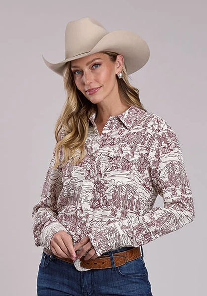 Stetson 2913 Desert Toile (Cream) - Women's Western Shirt