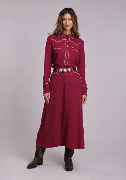 Stetson 3155 Long Sleeve (Wine) - Women's Western Shirt