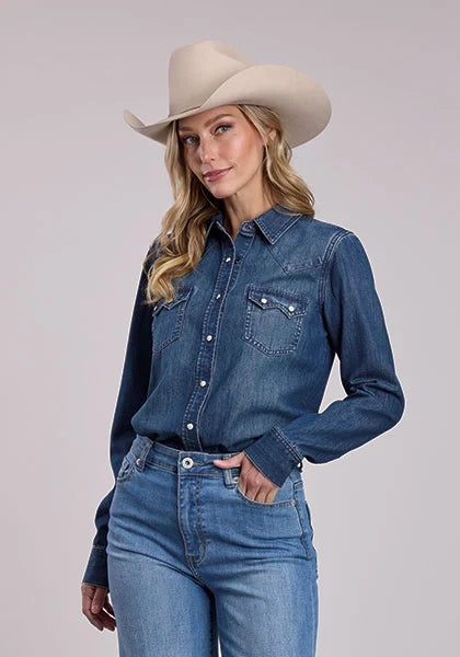 Stetson Dark Denim (Blue) - Women's Western Shirt