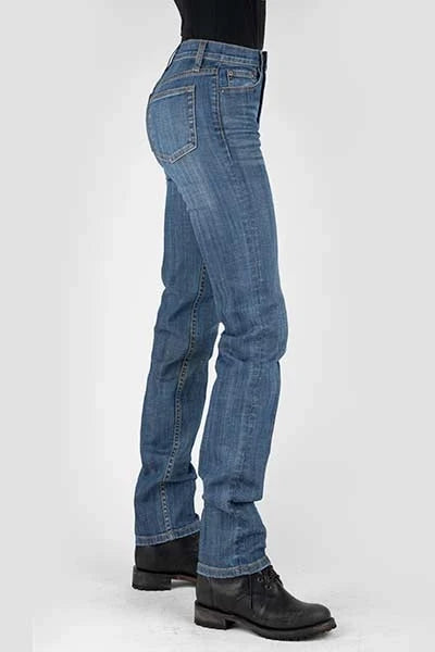 Stetson 915 High Rise Straight Fit (Medium Wash) - Women's Jeans