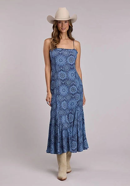 Stetson 3421 Ruffled Medallions (Blue) - Women's Slip Dress