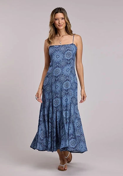 Stetson 3421 Ruffled Medallions (Blue) - Women's Slip Dress