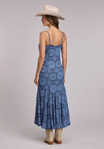 Stetson 3421 Ruffled Medallions (Blue) - Women's Slip Dress