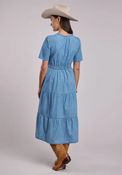 Stetson 3 Tiered Denim (Blue) - Women's Dress