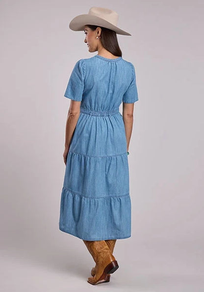 Stetson 3 Tiered Denim (Blue) - Women's Dress