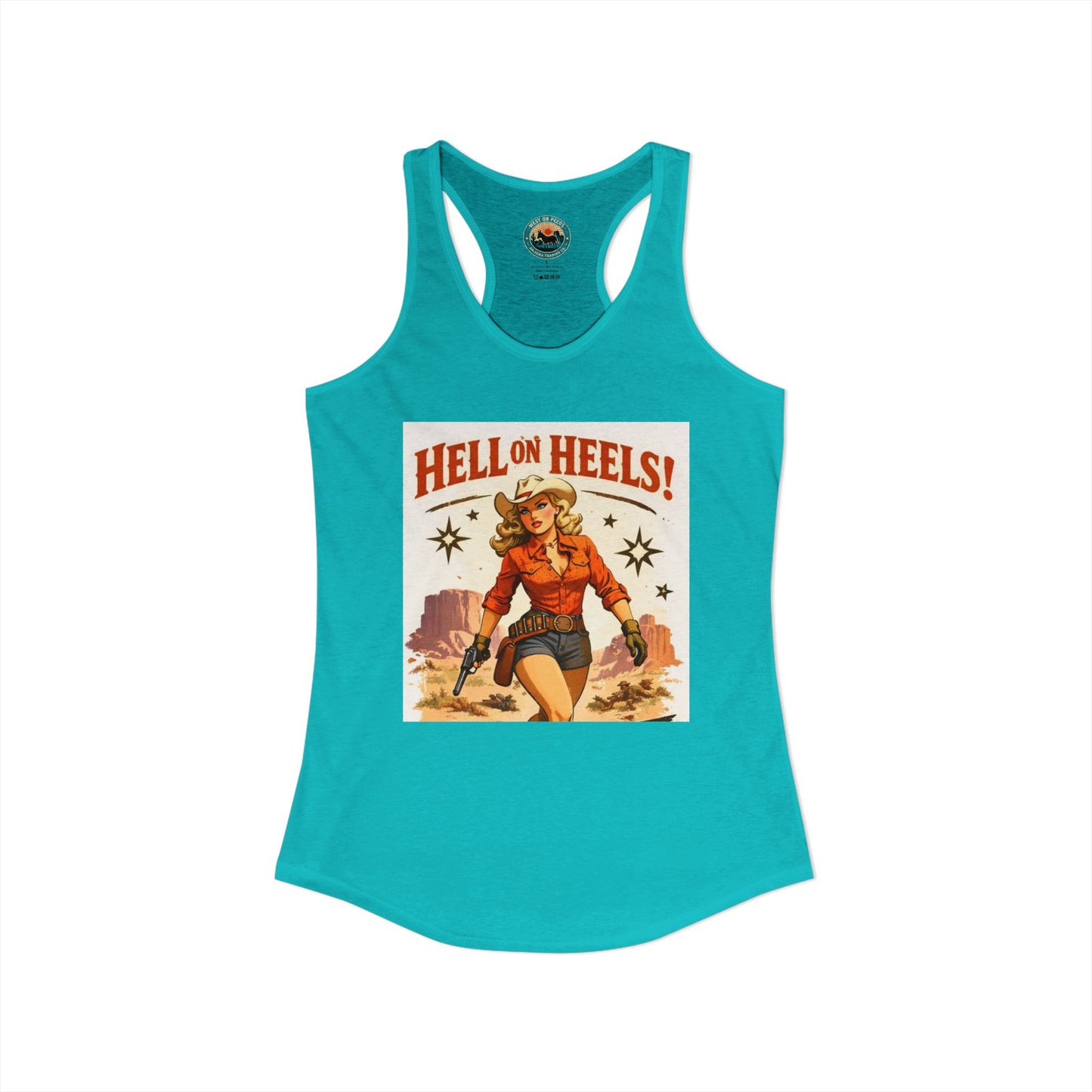 Hell on Heels Women's Ideal Racerback Tank T-shirt