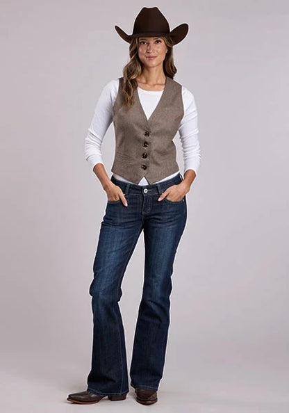 Stetson Herringbone Tweed - Women's Wool Vest