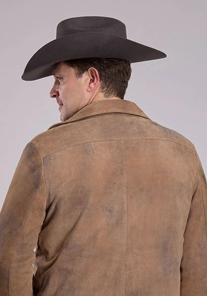 Stetson Novelty Solid Fleece Lined (Brown) - Men's Suede Jacket