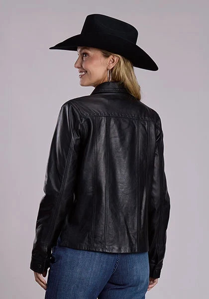 Stetson Western Shirt (Black) - Women's Leather Jacket