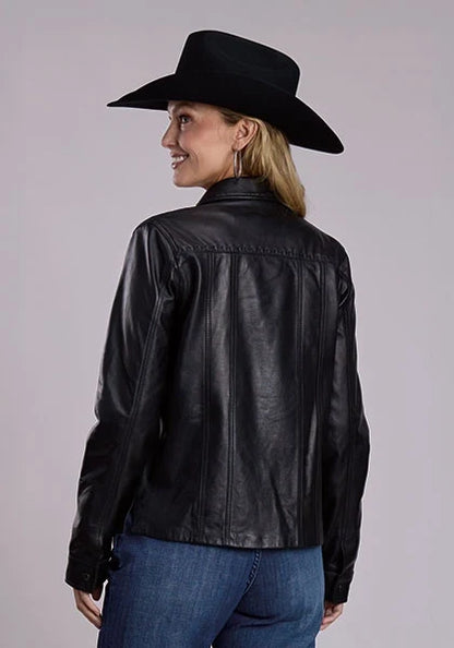 Stetson Western Shirt (Black) - Women's Leather Jacket