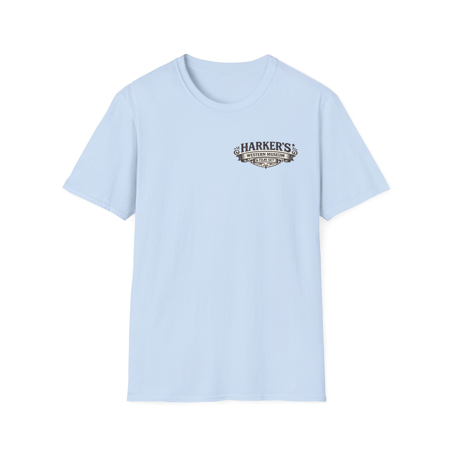 Harker's Western Museum Unisex T-Shirt — Harker's Vintage Chest Patch Style Tee