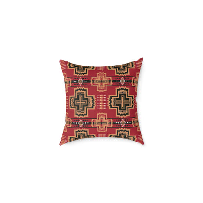 Rustic Western Rodeo Square Pillow - Cowboy and Tribal Designs