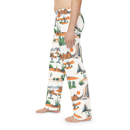 Desertscape Men’s Pajama Pants — Southwestern Cactus & Mesa Lounge Sleepwear