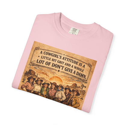 Cowgirl Attitude Graphic T-Shirt — "Welcome to the West" Vintage Western Tee