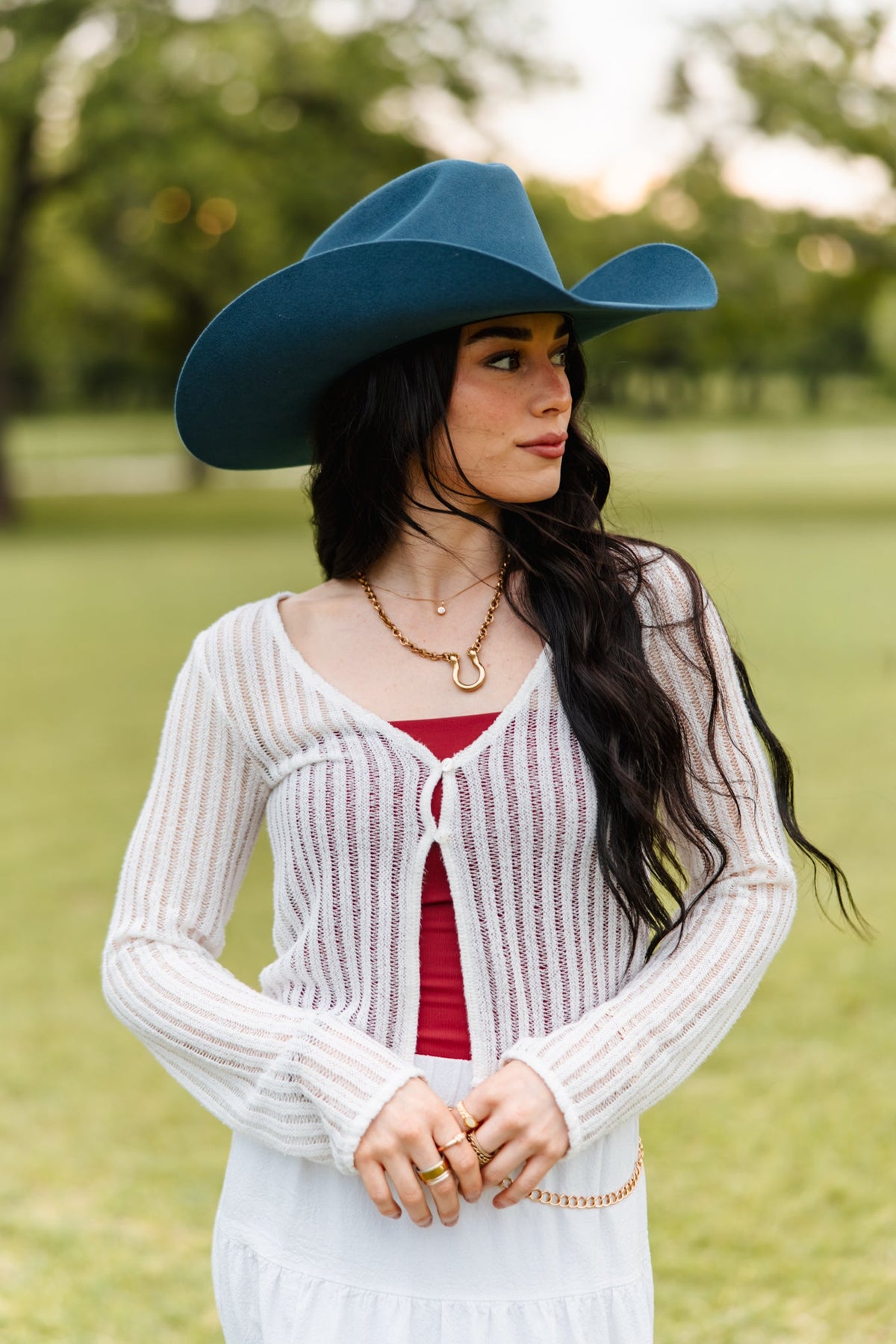 Wren Merino Wool Cowboy Hat - Peacock Blue