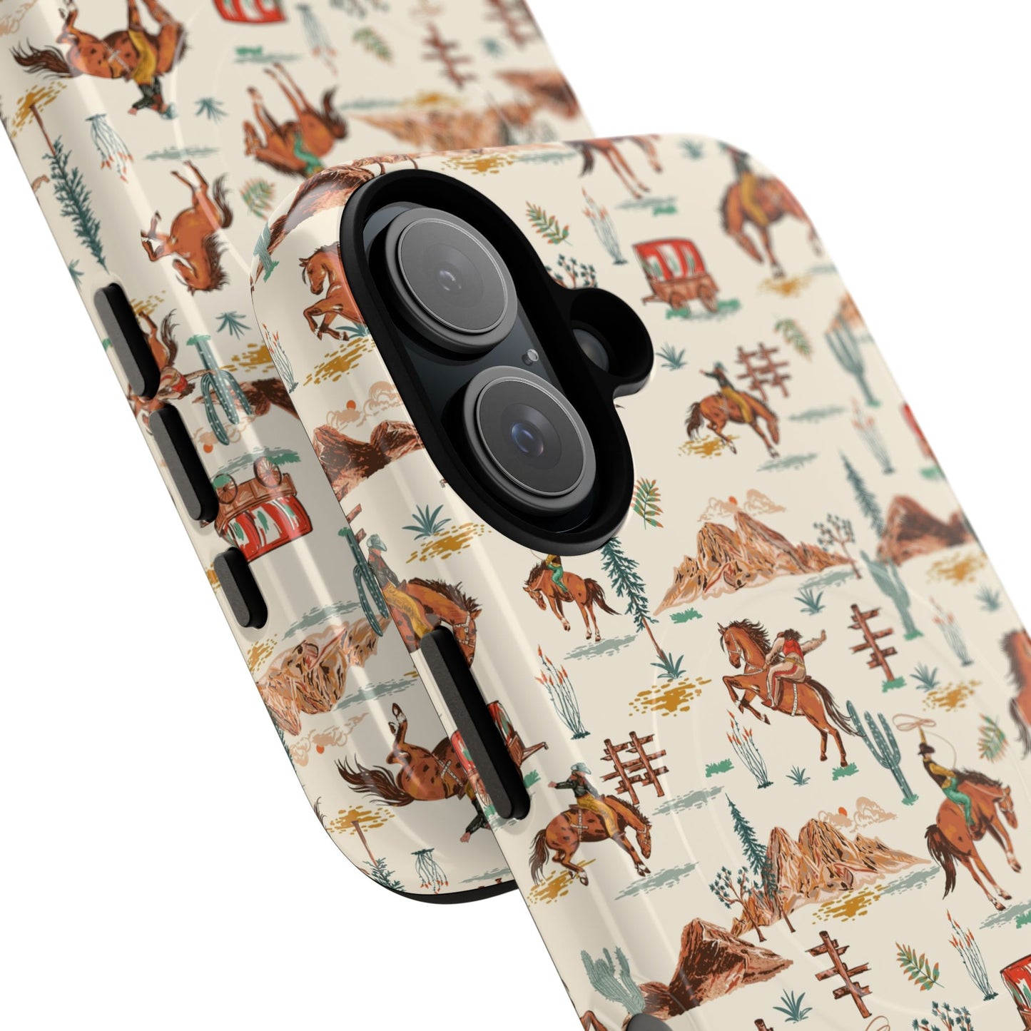 Western Cowboy Pattern Tough Magnetic Phone Case