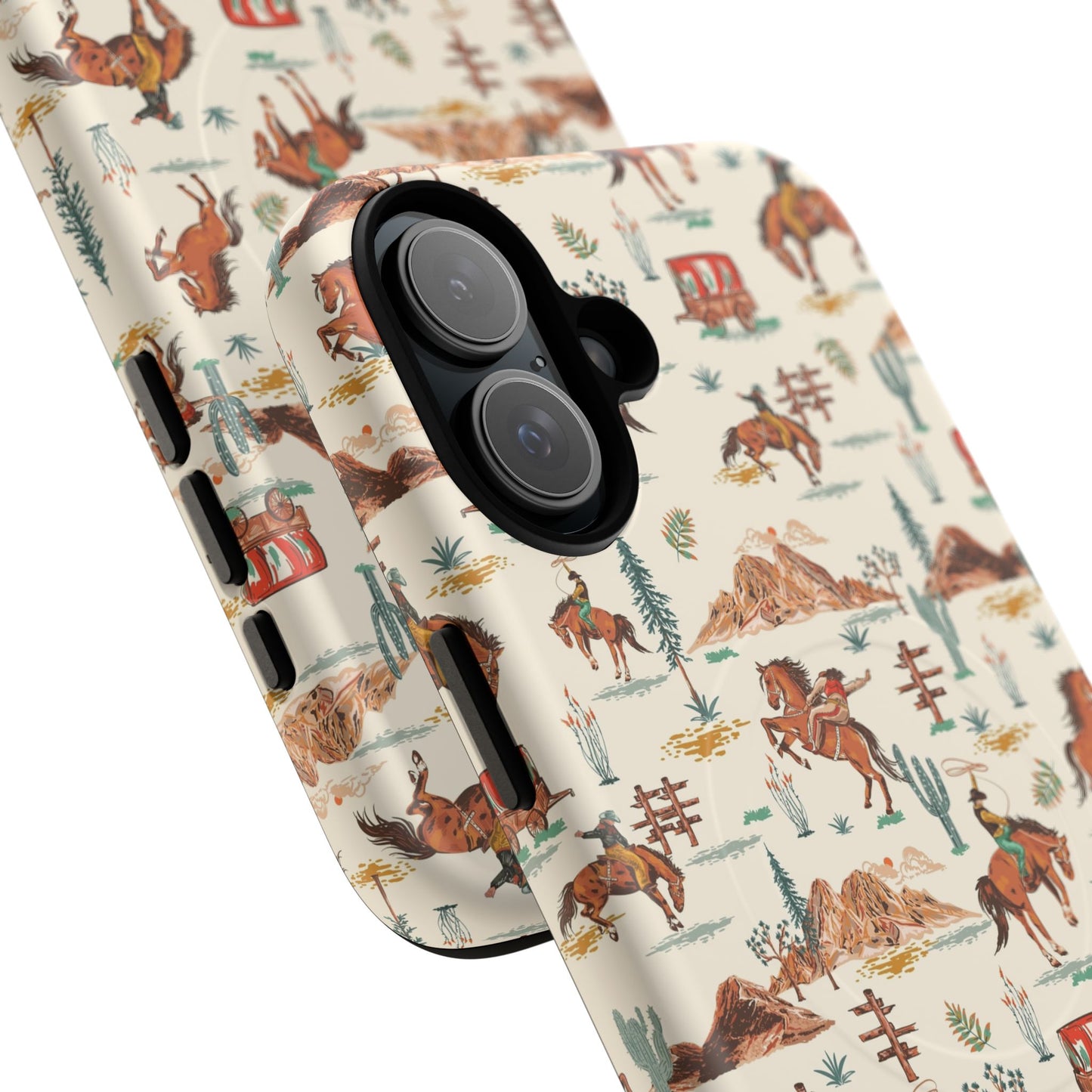 Western Cowboy Pattern Tough Magnetic Phone Case
