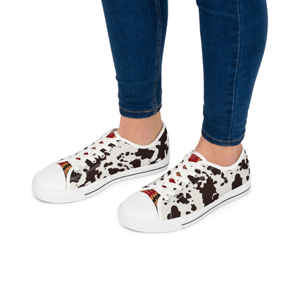 Touch of Aztec Stylish Women's Cow Print Sneakers | Trendy Footwear for Casual Outings, Gifts, Everyday Wear, Fashion Statement