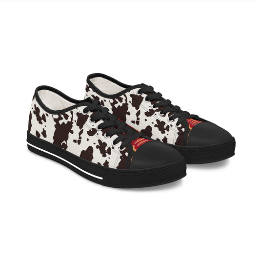 Touch of Aztec Stylish Women's Cow Print Sneakers | Trendy Footwear for Casual Outings, Gifts, Everyday Wear, Fashion Statement